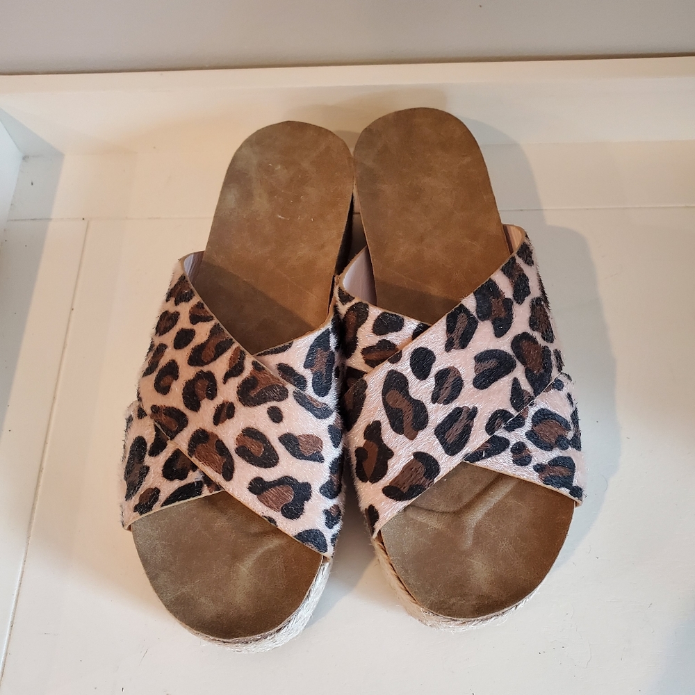 Leopard Print Platforms Size 40 - image 1
